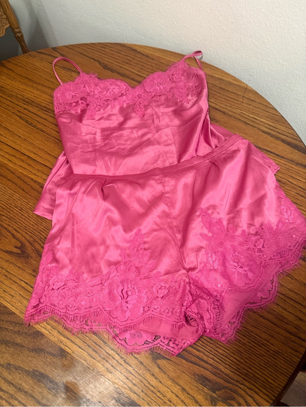 Homebodii revolve satin matching set lace romantic celestial nwot